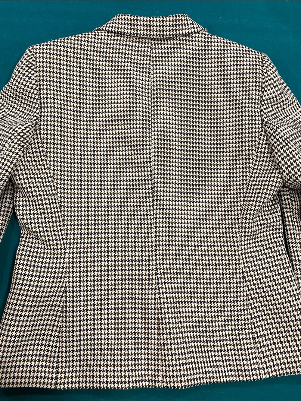 Tahari Brown, Black & Tan Houndstooth Women’s Blazer - Picture 8 of 16